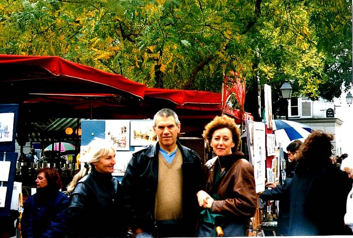 Place du Tertre lors d'une visite de Paris